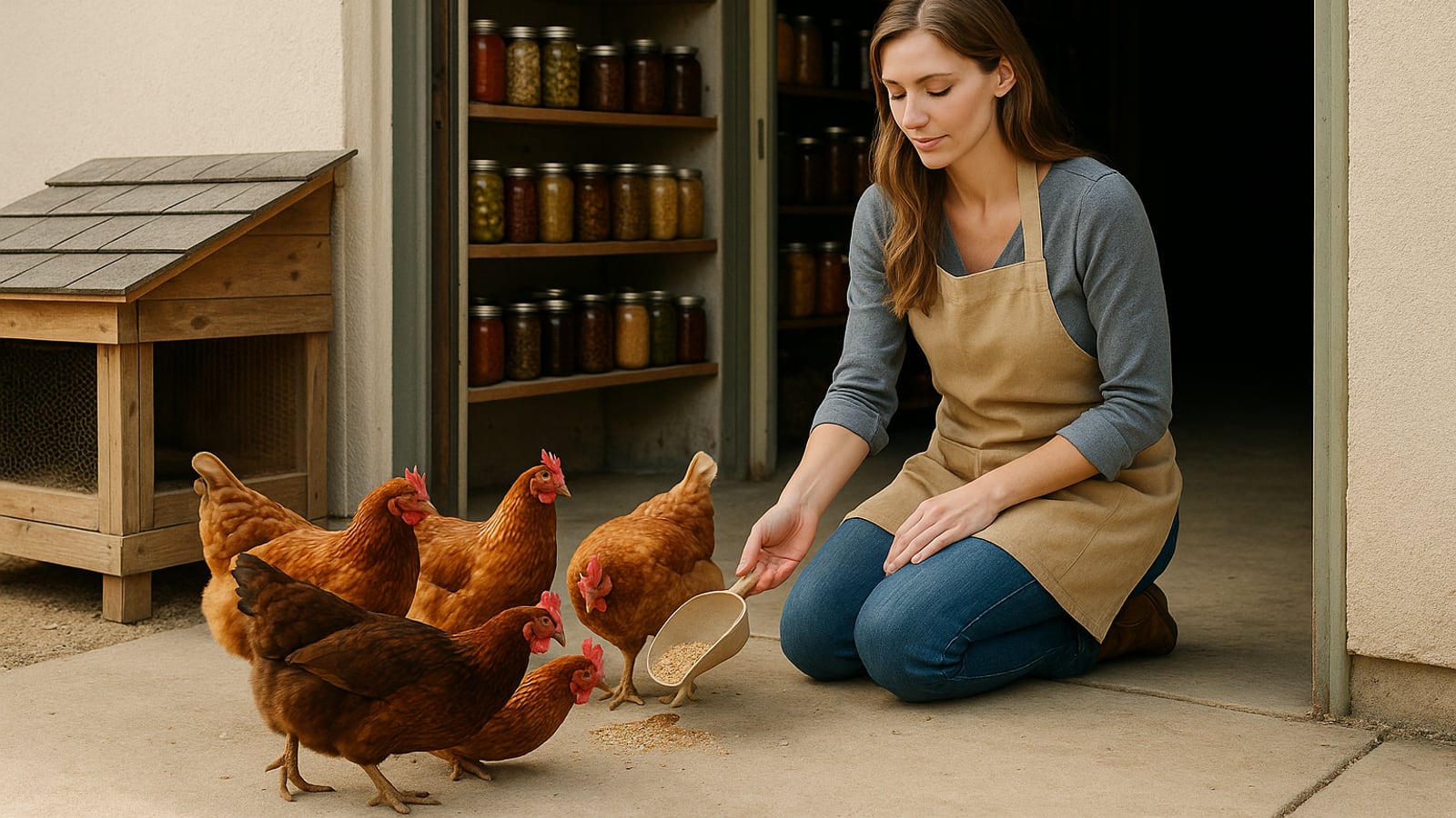 Bread, six hens and a pantry that holds