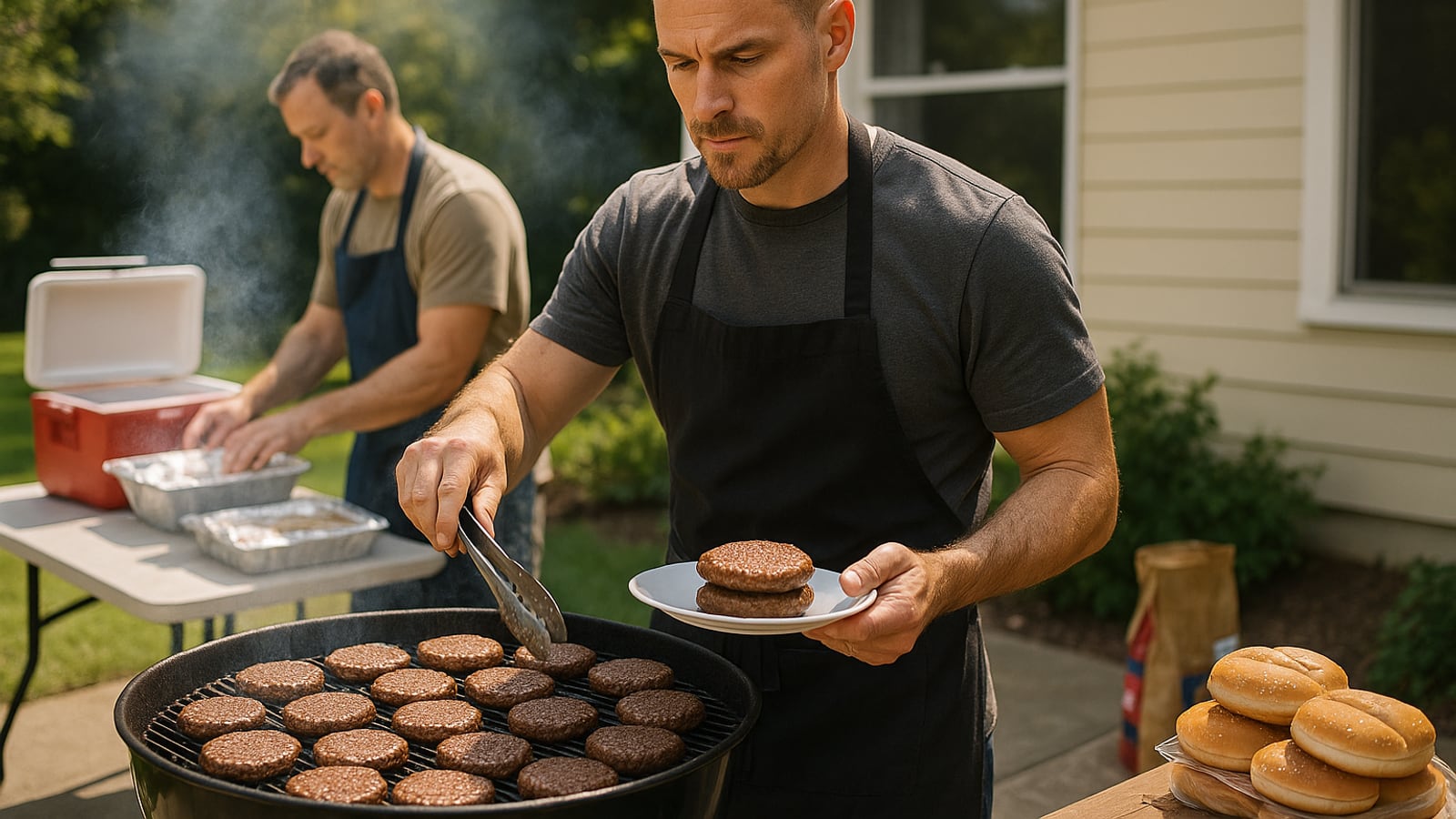 Grilling for thirty without standing at the fire all night