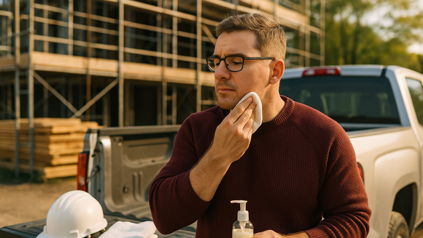 Grown men get acne, and scrubbing harder makes it worse