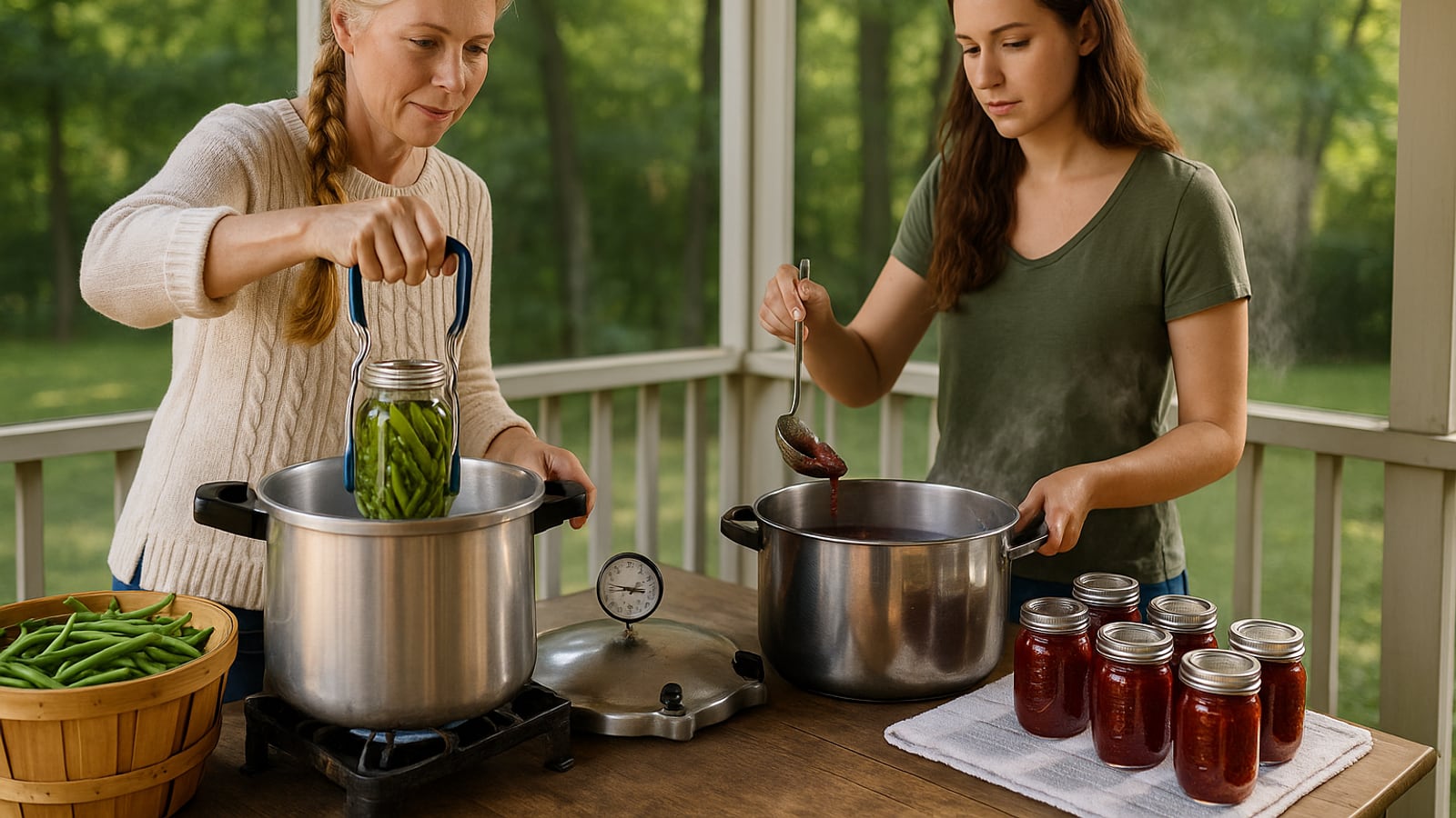 Pressure Can the Green Beans, Water Bath the Jam