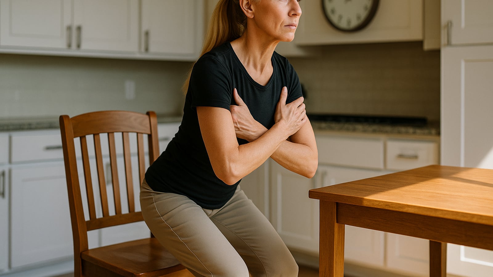 Strength after sixty starts with a kitchen chair