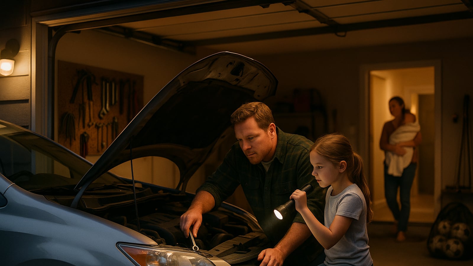 The arithmetic changes when dad is in the house