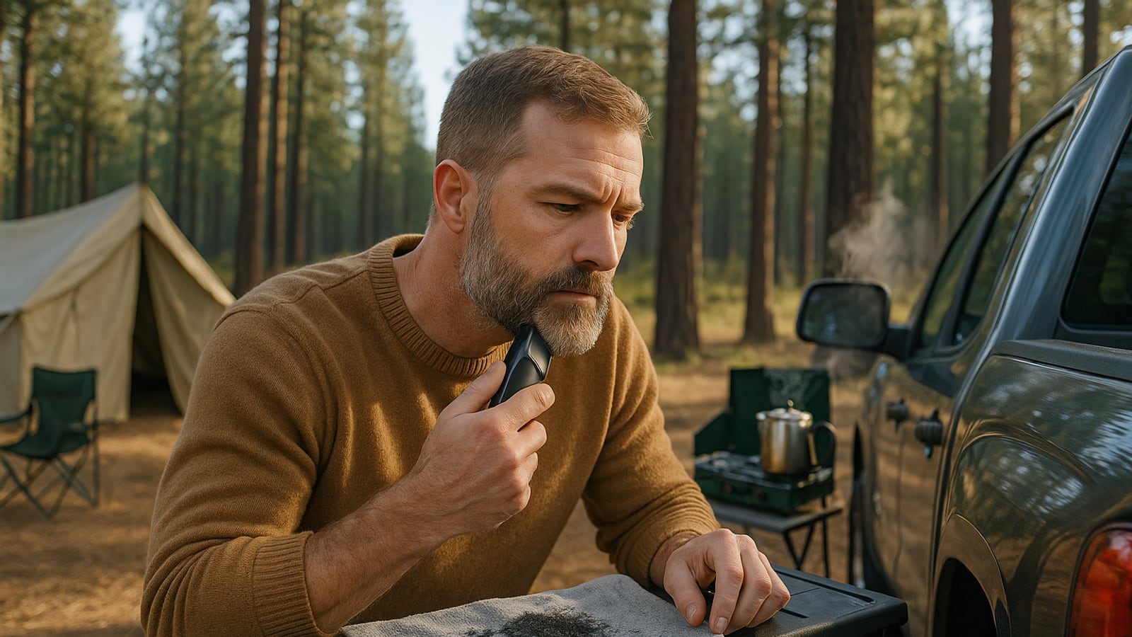 The gray in your beard is a contrast problem