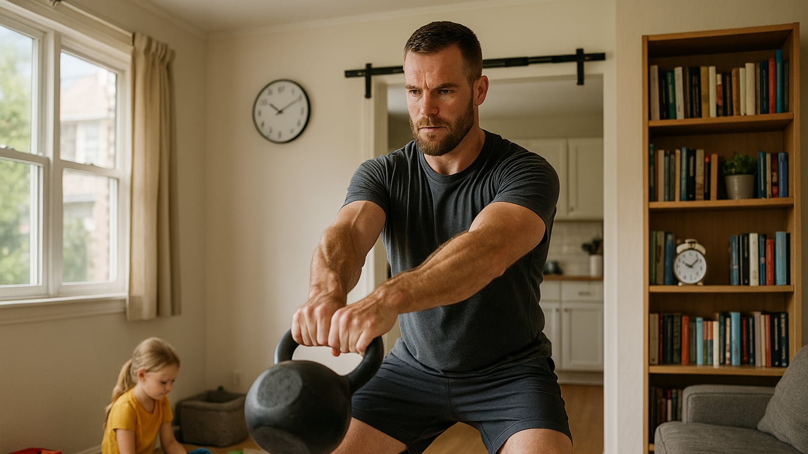 The twenty-minute home routine a busy dad will actually keep