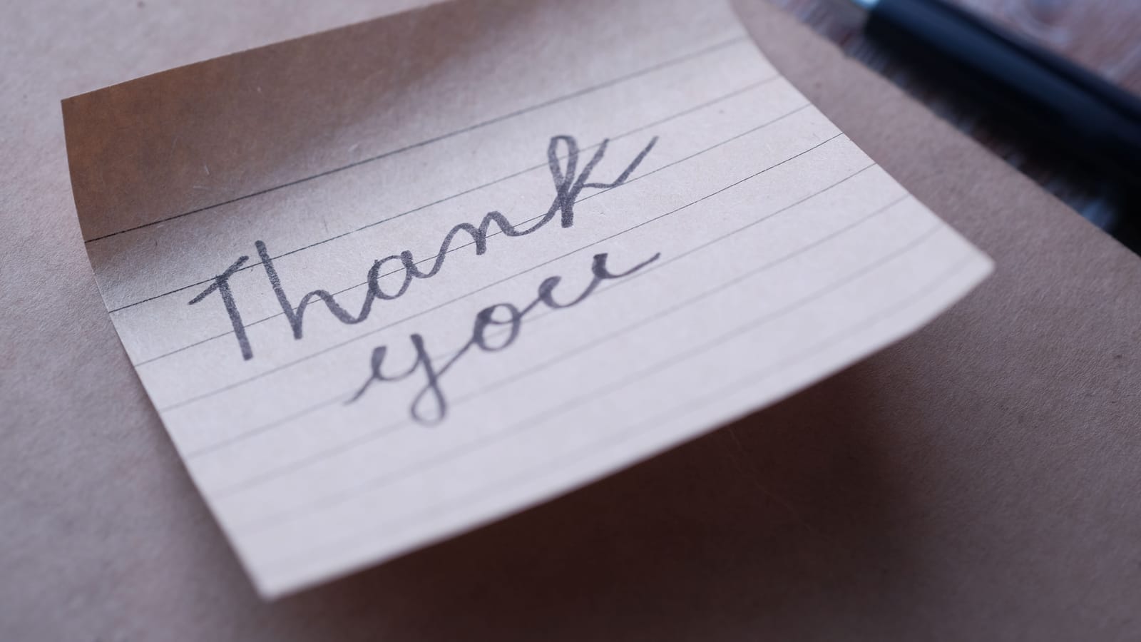 Name the thing when you say thank you