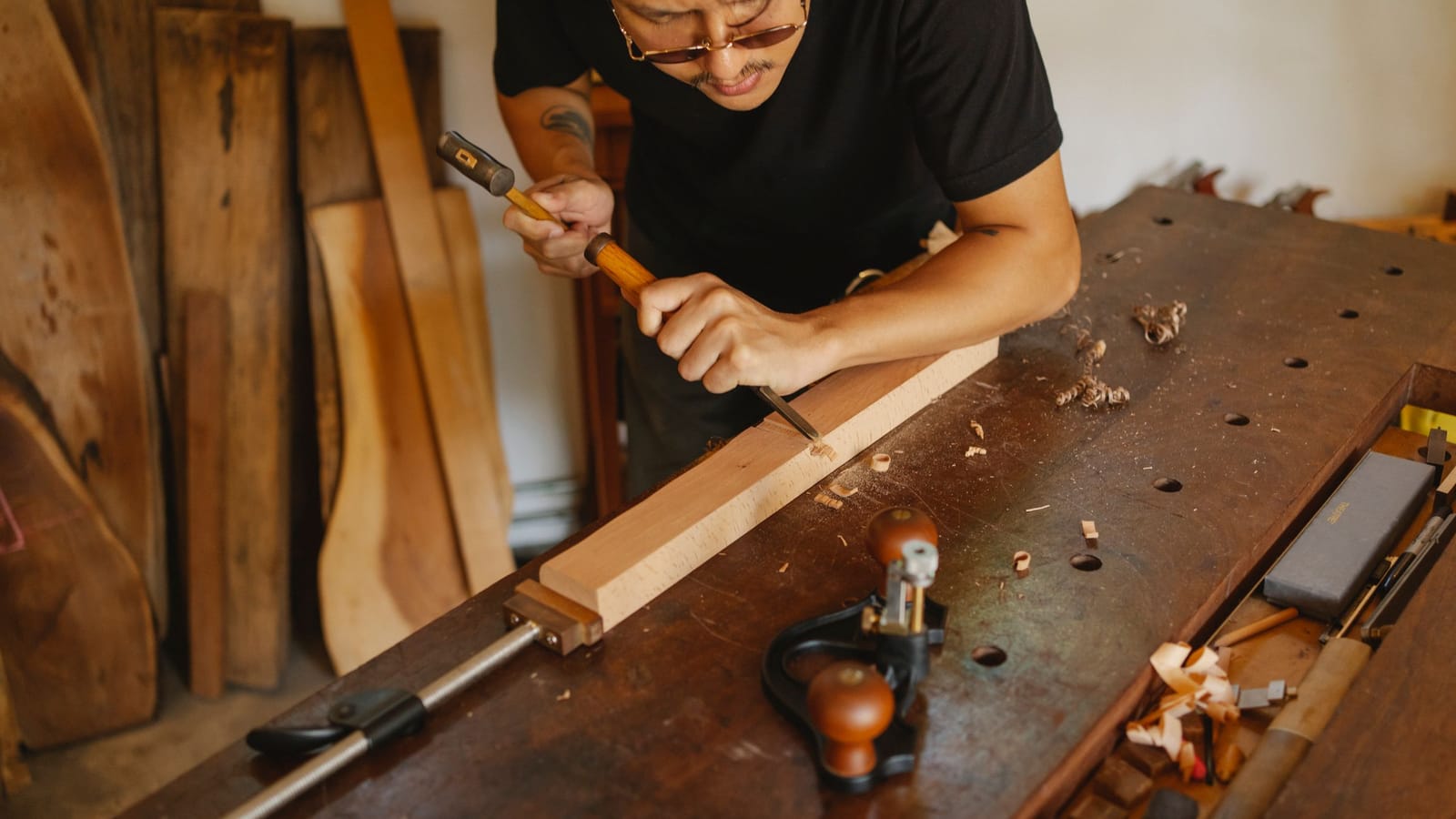 Pocket screws, mortise and tenon, dovetails, in that order